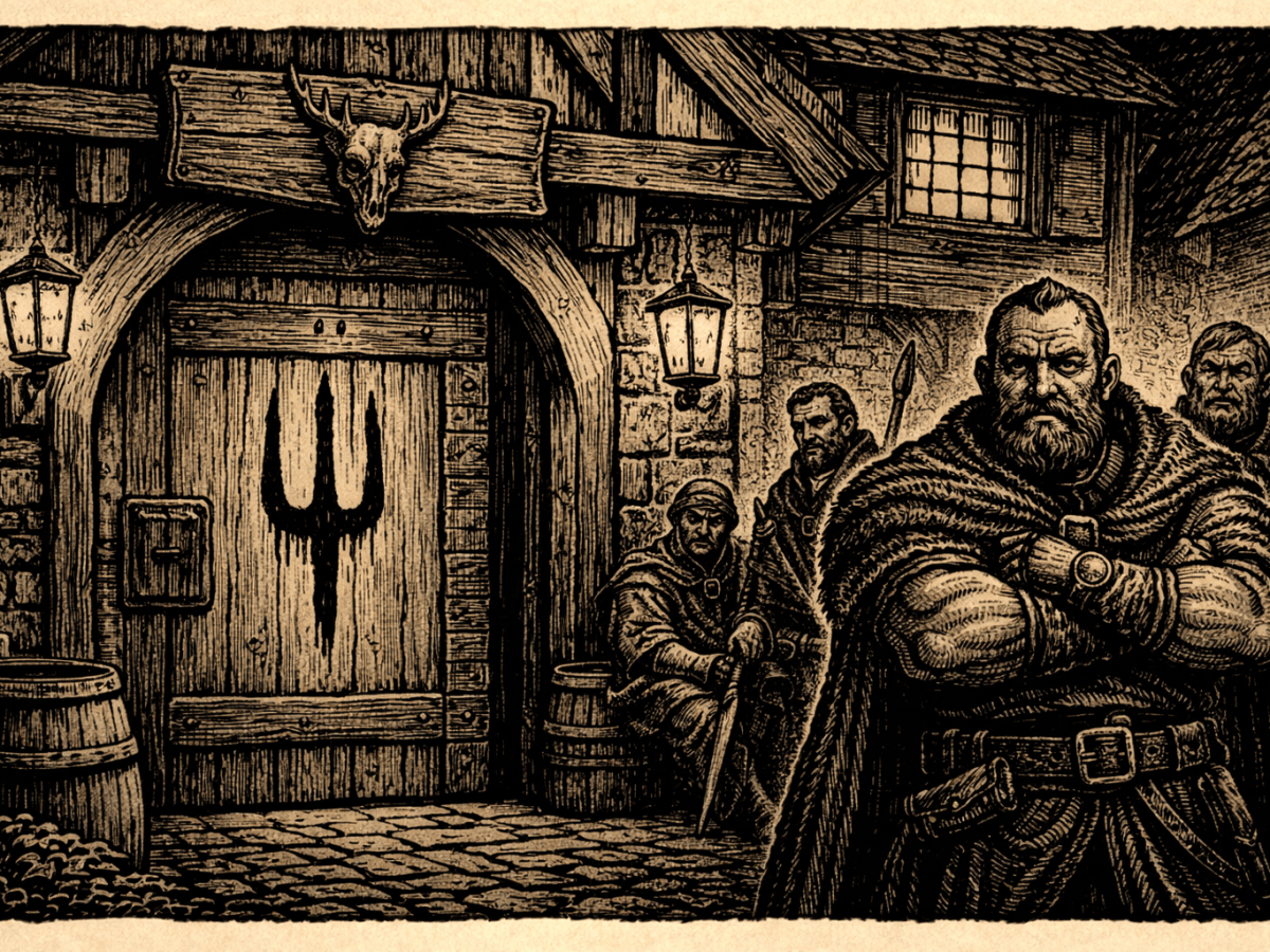 NOTICE OF VANDALISM UPON THE STAG AND TALLOW&nbsp;DOOR